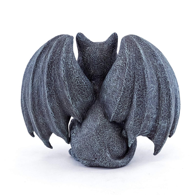 Top Collection Medieval Gargoyle Statue with Celtic Infinity Knot Tattoo - Hand Painted Winged Cat Sculpture with Stone Finish Look- 5-Inch Collectible Gothic Fantasy Figurine - Image 3